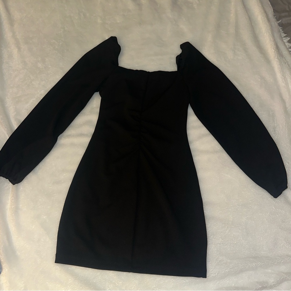 Emerald Sundae Black Long Sleeve Dress